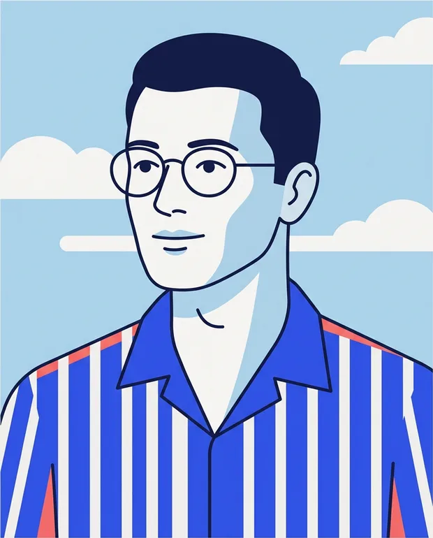 Illustrated portrait of Marek Dolan
